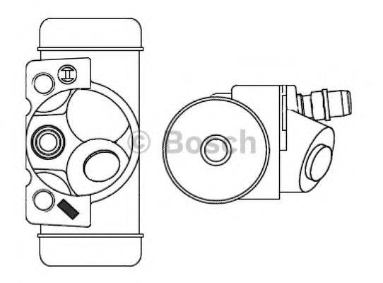 Колесный тормозной цилиндр BOSCH F 026 002 378