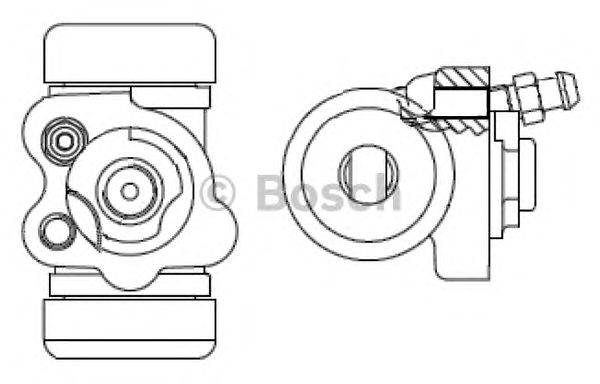 Колесный тормозной цилиндр BOSCH F 026 002 394