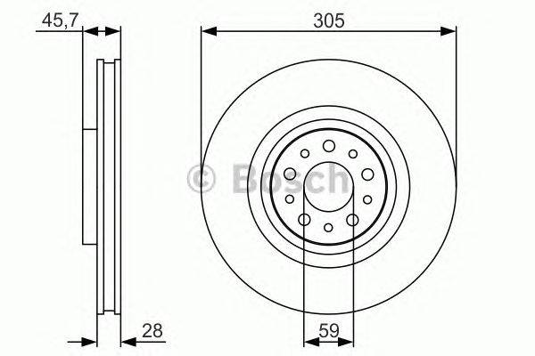 Тормозной диск BOSCH BD1712