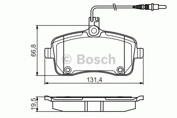 Комплект тормозных колодок, дисковый тормоз BOSCH BP1536
