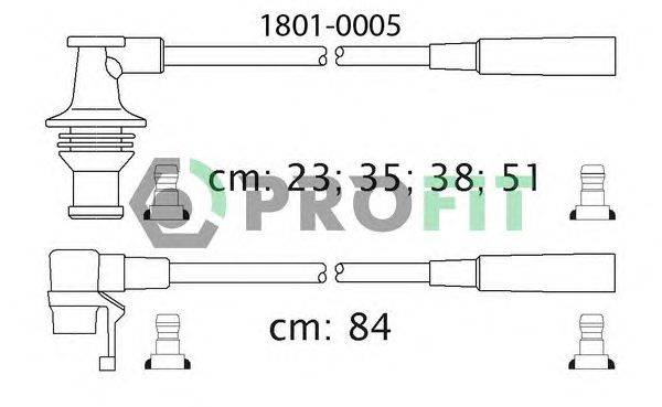 Комплект проводов зажигания PROFIT 18010005