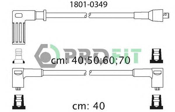 Комплект проводов зажигания PROFIT 1801-0349