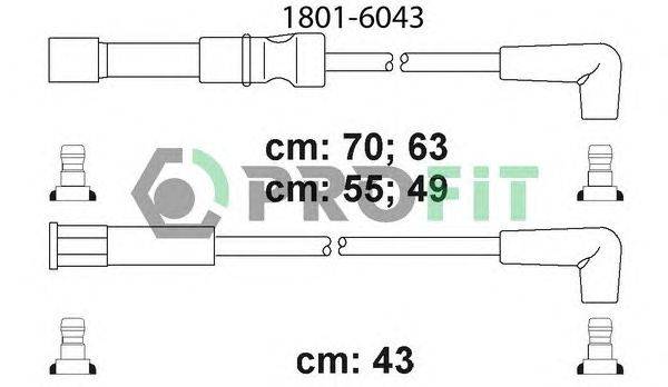 Комплект проводов зажигания PROFIT 1801-6043
