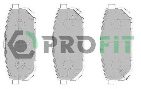 Комплект тормозных колодок, дисковый тормоз PROFIT 50001736