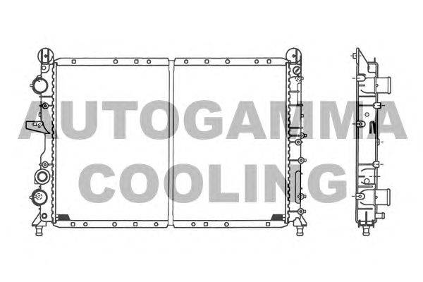 Радиатор, охлаждение двигателя AUTOGAMMA 100268