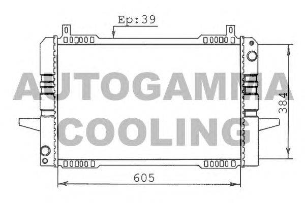 Радиатор, охлаждение двигателя AUTOGAMMA 100381