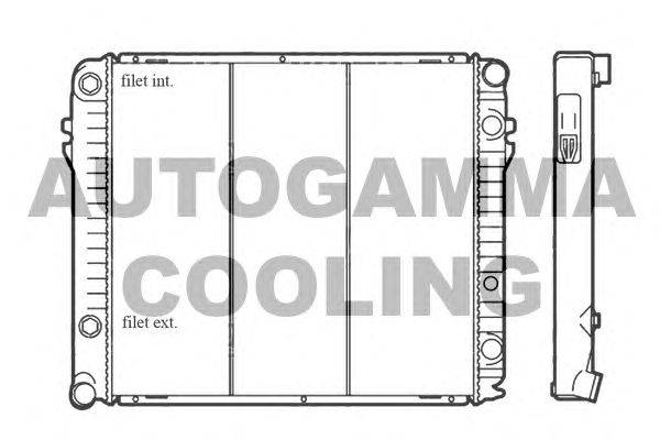 Радиатор, охлаждение двигателя AUTOGAMMA 100562
