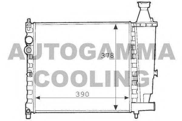 Радиатор, охлаждение двигателя AUTOGAMMA 100760