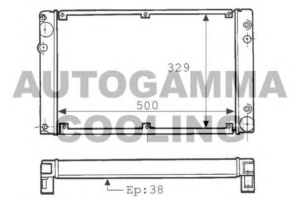 Радиатор, охлаждение двигателя AUTOGAMMA 100818