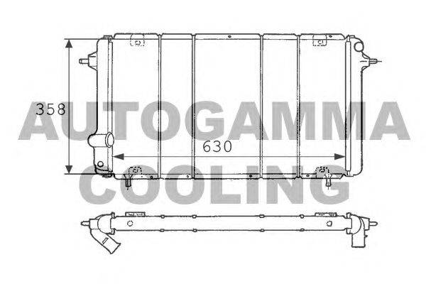 Радиатор, охлаждение двигателя AUTOGAMMA 100878