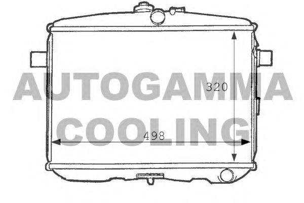 Радиатор, охлаждение двигателя AUTOGAMMA 101086