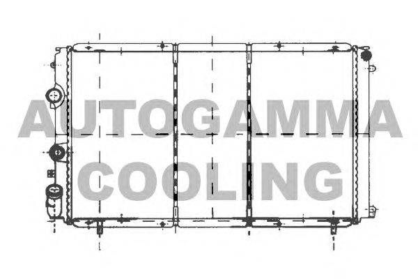 Радиатор, охлаждение двигателя AUTOGAMMA 103002