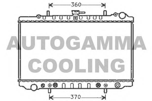 Радиатор, охлаждение двигателя AUTOGAMMA 104862