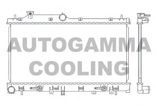 Радиатор, охлаждение двигателя AUTOGAMMA 105928