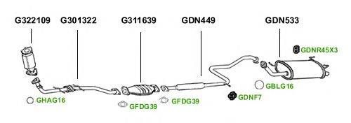 Система выпуска ОГ GT Exhaust 1348