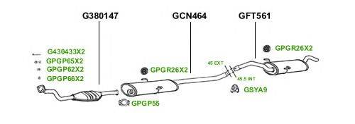 Система выпуска ОГ GT Exhaust 1445