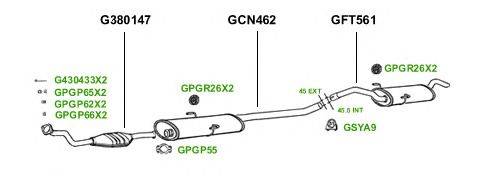 Система выпуска ОГ GT Exhaust 1447