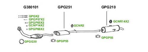 Система выпуска ОГ GT Exhaust 1510