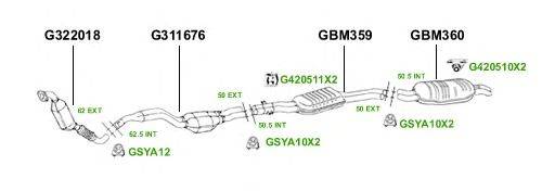 Система выпуска ОГ GT Exhaust 4182