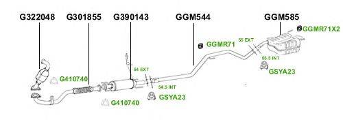 Система выпуска ОГ GT Exhaust 4299