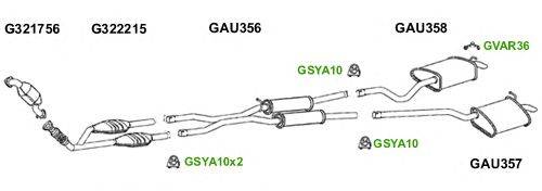 Система выпуска ОГ GT Exhaust 6048