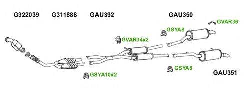 Система выпуска ОГ GT Exhaust 6074