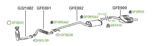 Система выпуска ОГ GT Exhaust 646