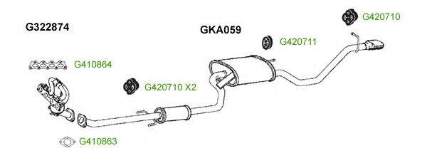 Система выпуска ОГ GT Exhaust 8131