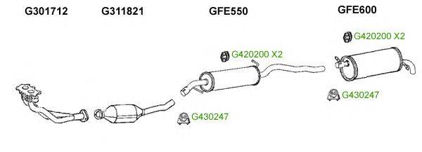 Система выпуска ОГ GT Exhaust 9375
