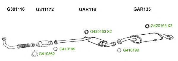Система выпуска ОГ GT Exhaust 9719