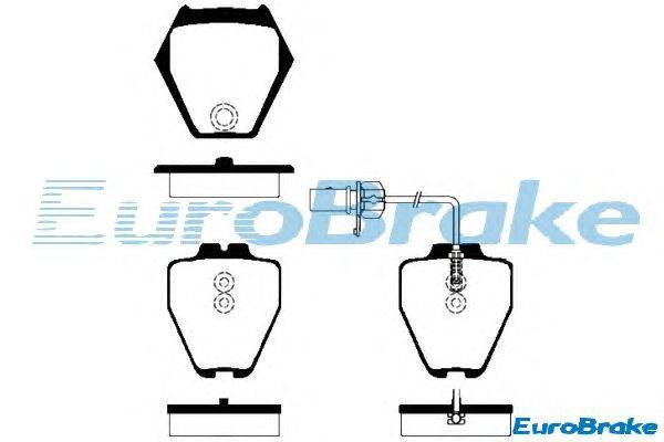 Комплект тормозных колодок, дисковый тормоз EUROBRAKE 5501224780