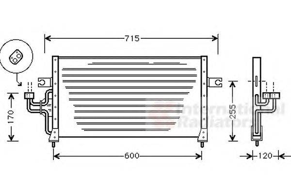 Конденсатор, кондиционер VAN WEZEL 82005041