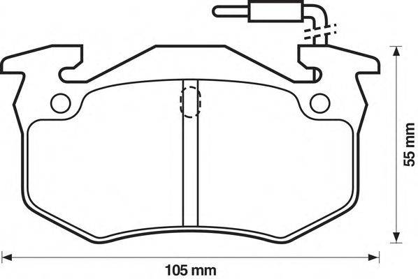 Комплект тормозных колодок, дисковый тормоз JURID 20859