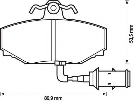 Комплект тормозных колодок, дисковый тормоз JURID 571396J-AS