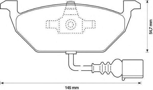 Комплект тормозных колодок, дисковый тормоз JURID 23131