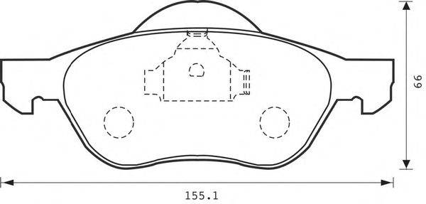 Комплект тормозных колодок, дисковый тормоз JURID 573016JC