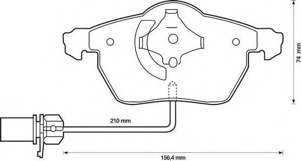 Комплект тормозных колодок, дисковый тормоз JURID 573037J