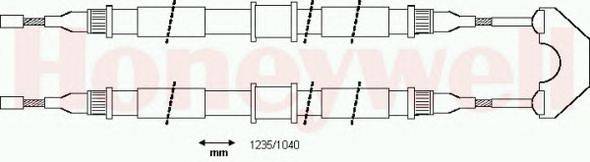 Трос, стояночная тормозная система BENDIX 433154B