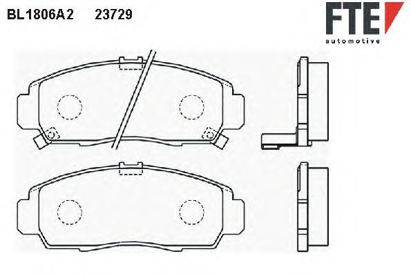 Комплект тормозных колодок, дисковый тормоз FTE BL1806A2