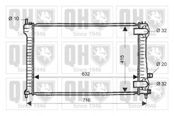 Радиатор, охлаждение двигателя QUINTON HAZELL QER1964