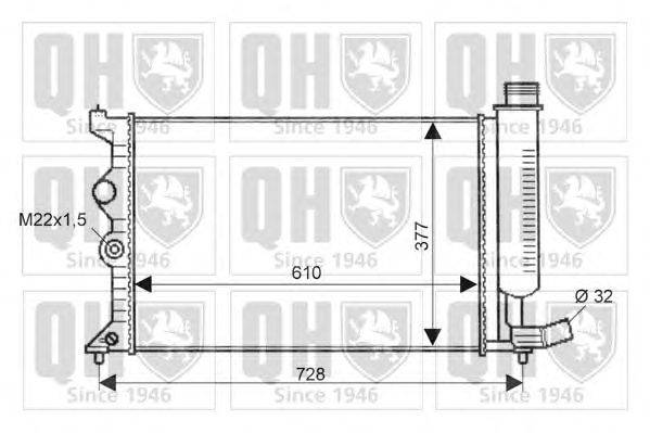 Радиатор, охлаждение двигателя QUINTON HAZELL QER2053