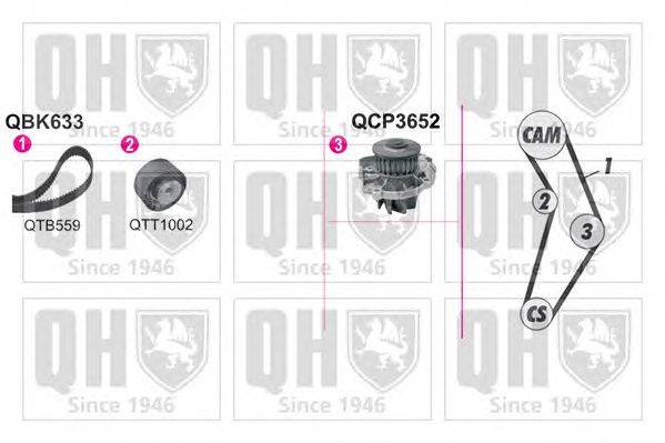 Водяной насос + комплект зубчатого ремня QUINTON HAZELL QBPK6331