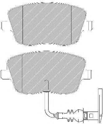 Комплект тормозных колодок, дисковый тормоз FERODO FDB1662