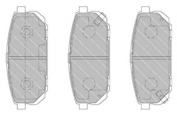 Комплект тормозных колодок, дисковый тормоз FERODO FDB1736