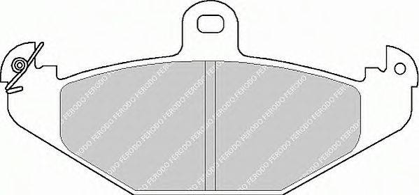 Комплект тормозных колодок, дисковый тормоз FERODO FDB878