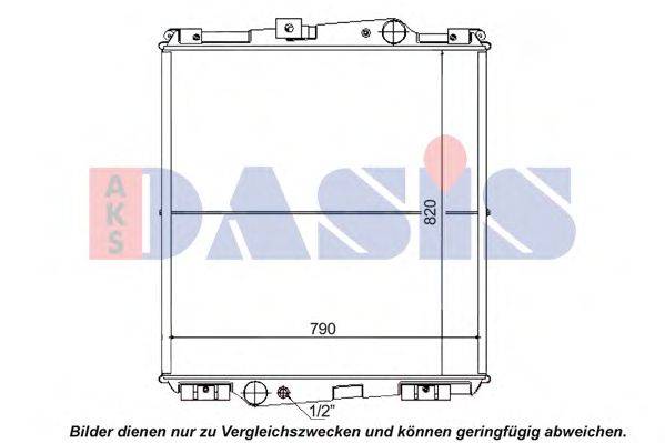 Радиатор, охлаждение двигателя AKS DASIS 280030N