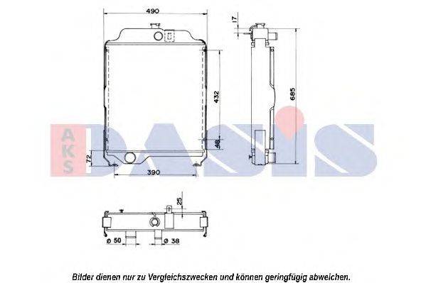 Радиатор, охлаждение двигателя AKS DASIS 440202N