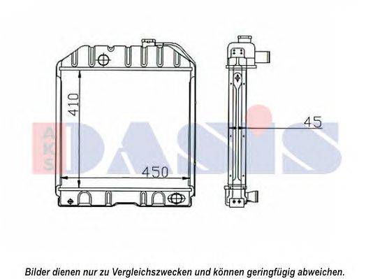 Радиатор, охлаждение двигателя AKS DASIS 440632N