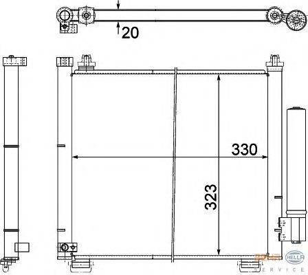 Конденсатор, кондиционер HELLA 8FC 351 303-481