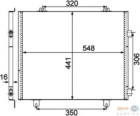 Конденсатор, кондиционер HELLA 8FC 351 303-511